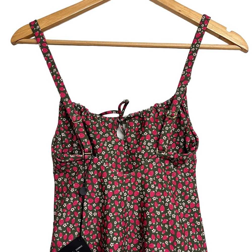 Skatie Floral One Piece Swimsuit - Red and Green - Picture 6 of 6